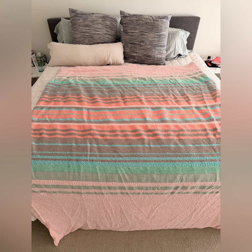 Crate & Barrel - Twin Size Duvet Cover and Matching Standard Sham